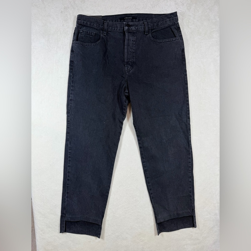 NWT J Brand Sz 31 WYNNE High Rise Crop Straight Vintage Black Jeans
